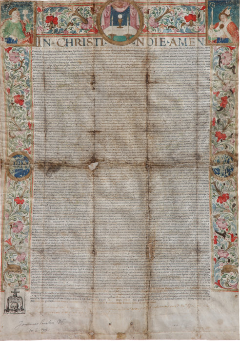 Edykt papieski z XVI wieku, założenie Arciconfraternita del SS Sacramento of Mussomeli